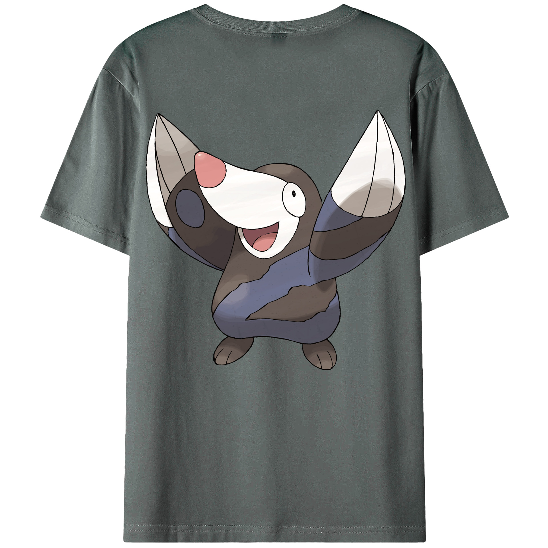 （画像用） ポケットモンスター Pokémon 綿100％ メンズ半袖Tシャツ（バックプリント） 通気性